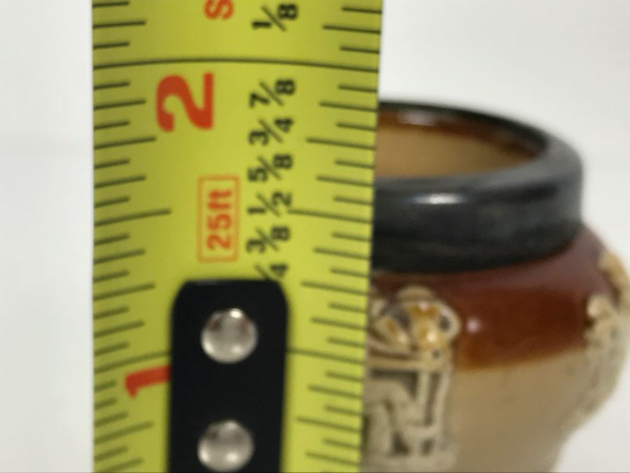 Antique Doulton Lambeth England Cup With Silver Rim 7819 Stoneware 1.5'H [Photo 10]