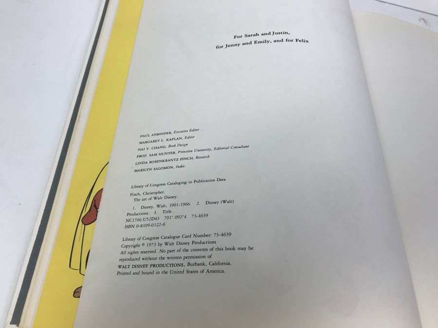 Vintage 1973 First Edition Hardcover Book The Art Of Walt Disney From Mickey Mouse To The Magic Kingdoms [Photo 7]