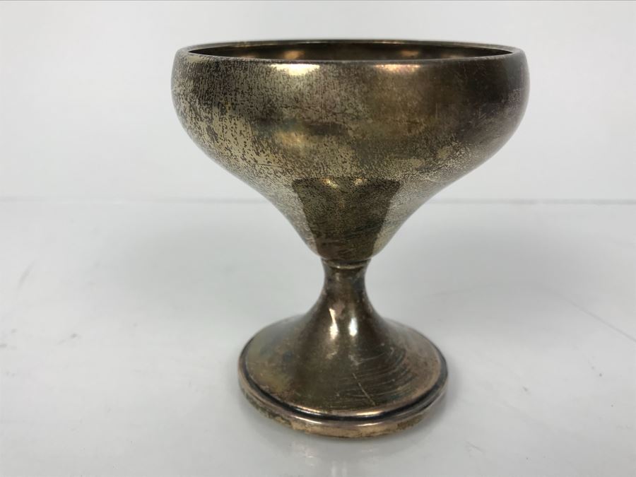 Weighted Sterling Silver Cup, Vintage Chased Silverplate Box And Various Skeleton Keys Inside Box [Photo 22]