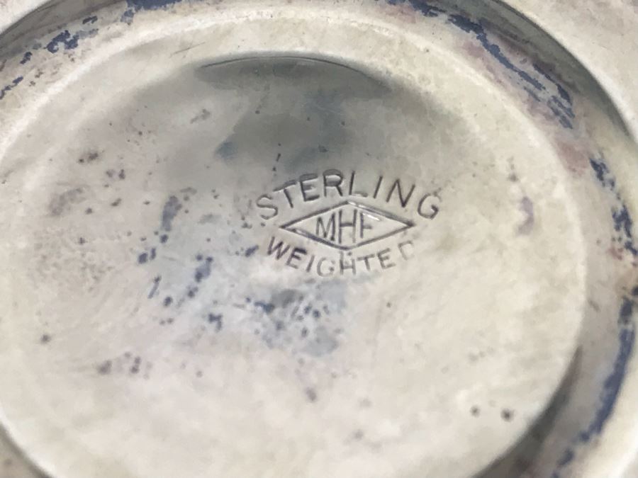 Weighted Sterling Silver Cup, Vintage Chased Silverplate Box And Various Skeleton Keys Inside Box [Photo 25]