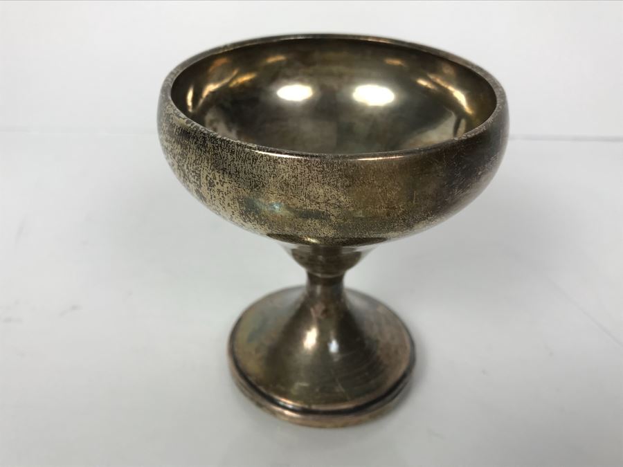 Weighted Sterling Silver Cup, Vintage Chased Silverplate Box And Various Skeleton Keys Inside Box [Photo 21]