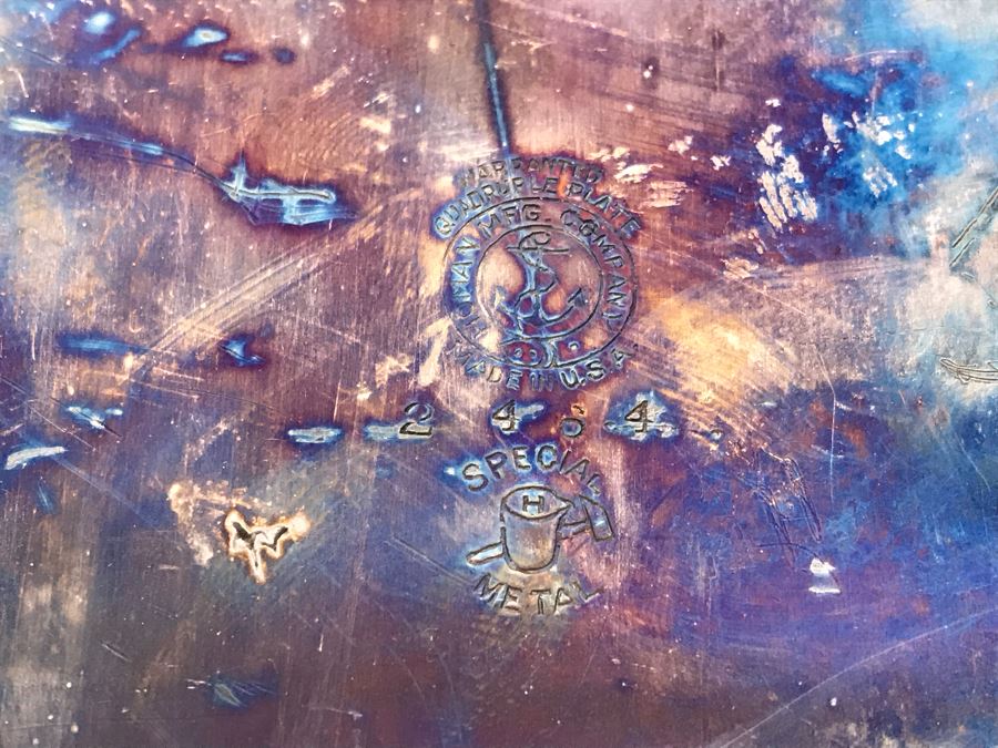 Weighted Sterling Silver Cup, Vintage Chased Silverplate Box And Various Skeleton Keys Inside Box [Photo 20]