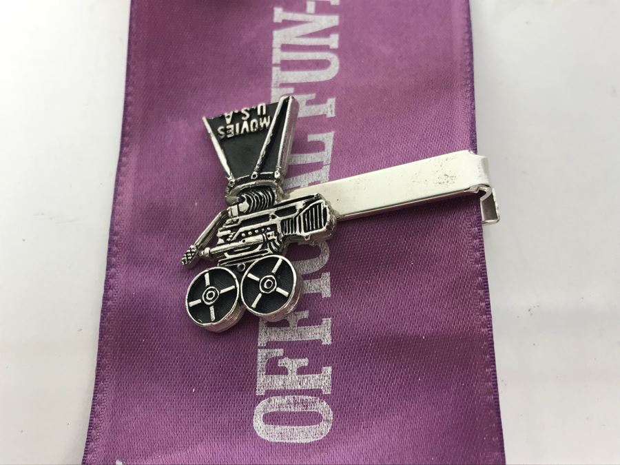 Winnie The Pooh For President Days Disneyland Fun-Raiser Ribbon, Winnie The Pooh Tie Clip, Movies USA Tie Clip And Vintage Disneyland Mickey Mouse Brass Figurine [Photo 13]