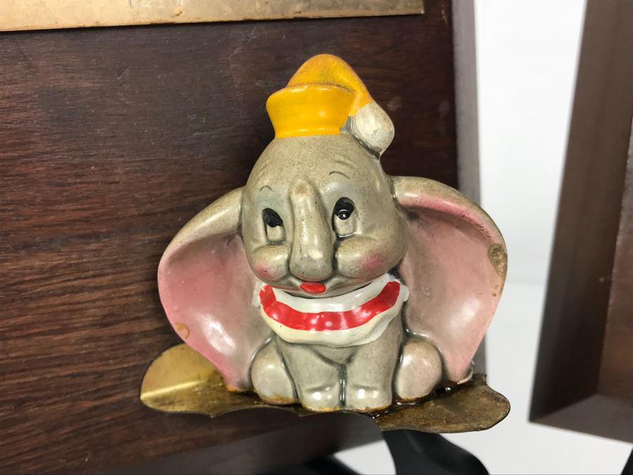 Vintage Fulton Burley Plaque Awards With Figurines For Promoting Walt Disney Movies 'DUMBO' 1976 And 'Snow White' 1975 (Stands Not Included) [Photo 3]