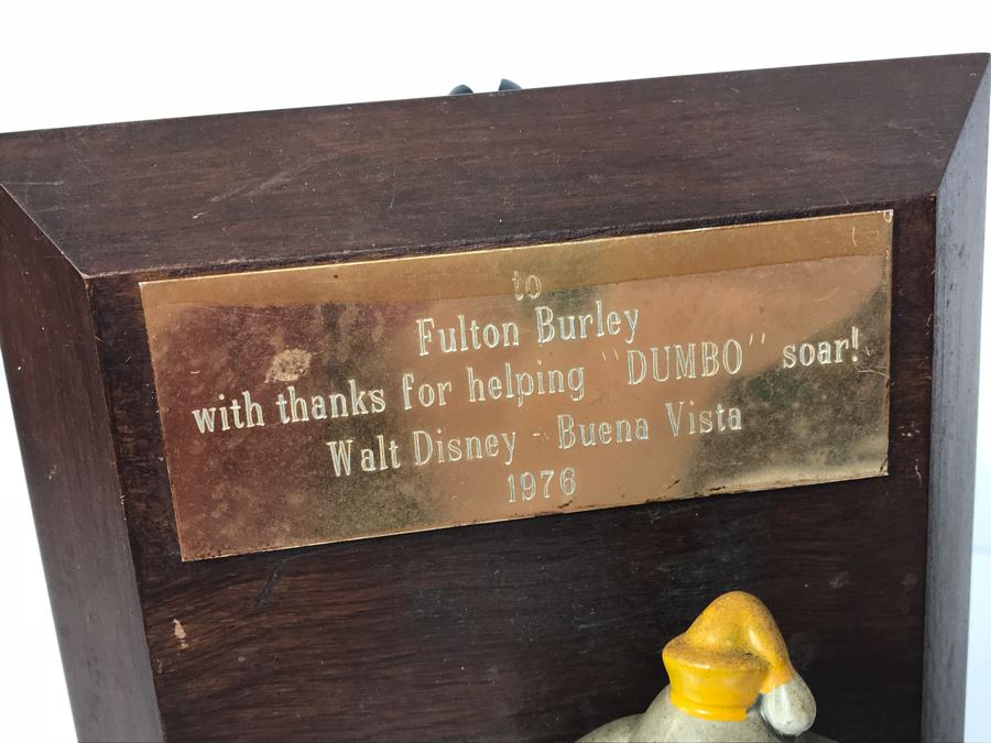 Vintage Fulton Burley Plaque Awards With Figurines For Promoting Walt Disney Movies 'DUMBO' 1976 And 'Snow White' 1975 (Stands Not Included) [Photo 4]