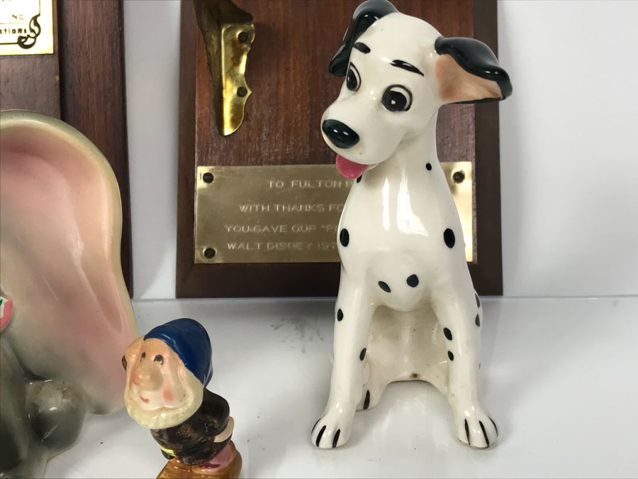 Vintage Fulton Burley Plaque Awards With Figurines For Promoting Walt Disney Movies 'Pinocchio' 1978 And 'Peter Pan' And Other Characters [Photo 7]