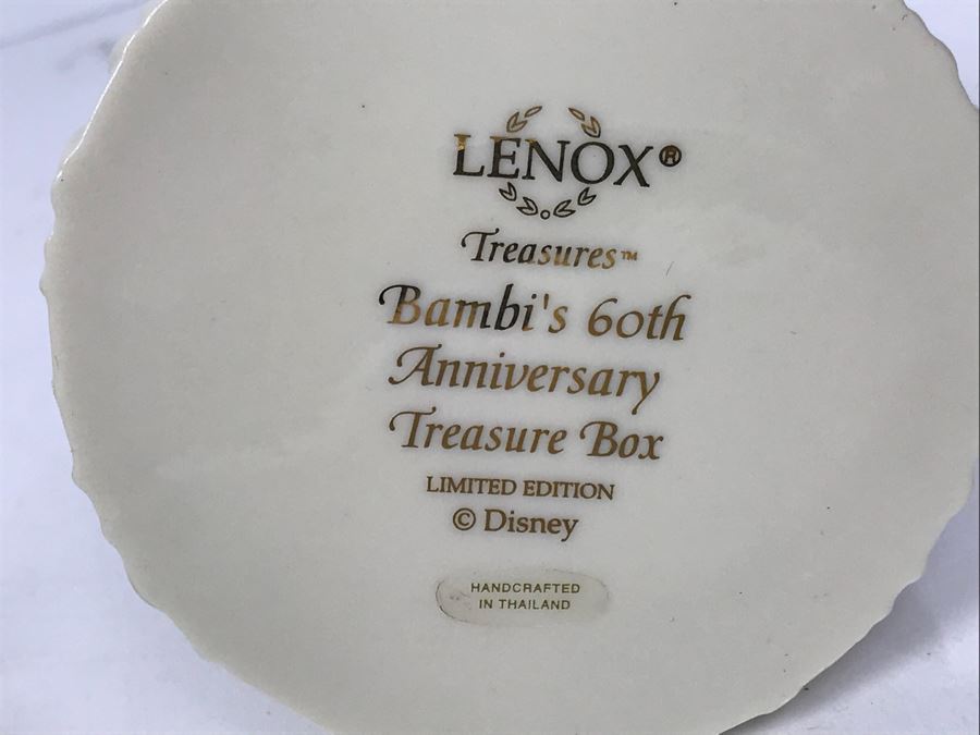 LENOX Limited Edition Disney Figurines: Mickey And Minnie's 75th Anniversay Treasure Box Featuring Mickey Mouse, Mickey And Minnie's 75th Anniversay Treasure Box Featuring Minnie Mouse And Bambi's 60th Anniversary Treasure Box [Photo 11]
