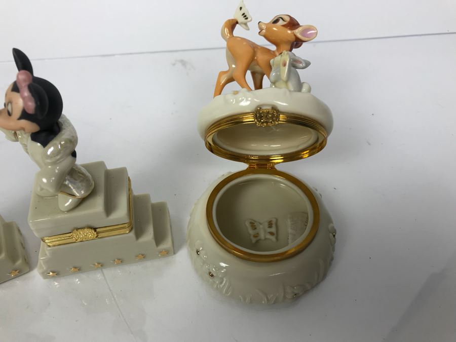 LENOX Limited Edition Disney Figurines: Mickey And Minnie's 75th Anniversay Treasure Box Featuring Mickey Mouse, Mickey And Minnie's 75th Anniversay Treasure Box Featuring Minnie Mouse And Bambi's 60th Anniversary Treasure Box [Photo 5]