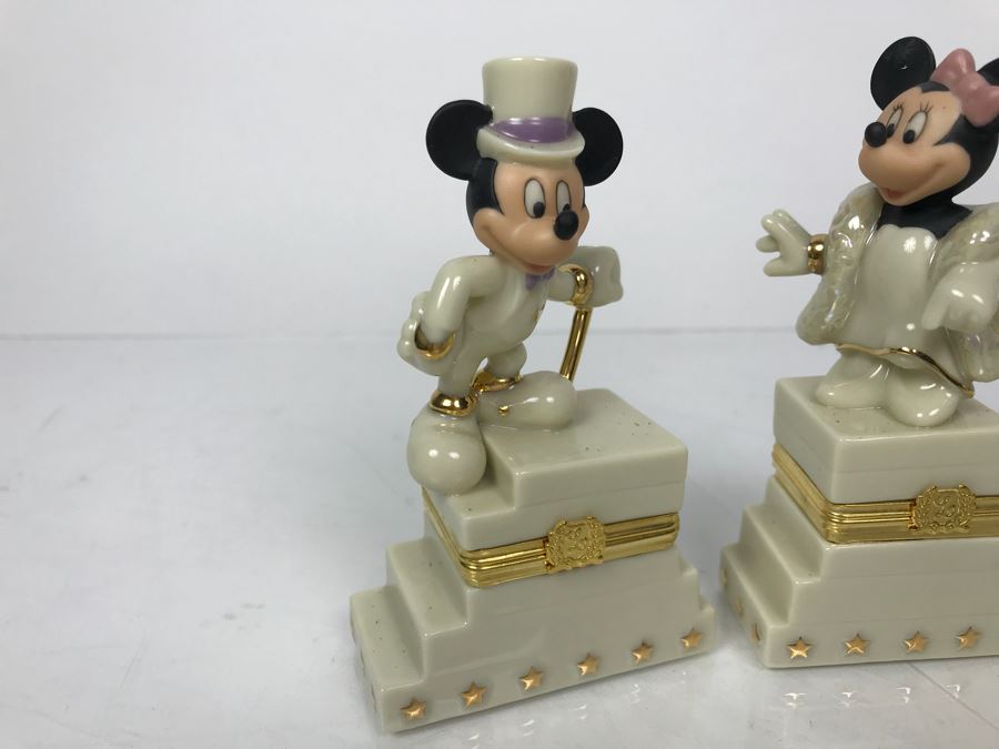 LENOX Limited Edition Disney Figurines: Mickey And Minnie's 75th Anniversay Treasure Box Featuring Mickey Mouse, Mickey And Minnie's 75th Anniversay Treasure Box Featuring Minnie Mouse And Bambi's 60th Anniversary Treasure Box [Photo 2]