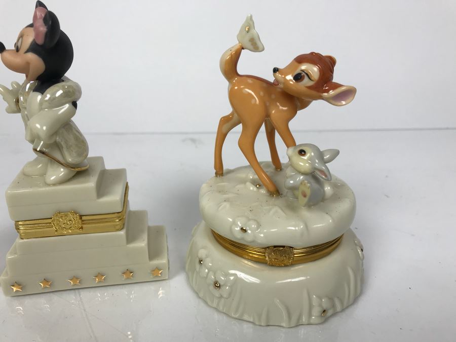 LENOX Limited Edition Disney Figurines: Mickey And Minnie's 75th Anniversay Treasure Box Featuring Mickey Mouse, Mickey And Minnie's 75th Anniversay Treasure Box Featuring Minnie Mouse And Bambi's 60th Anniversary Treasure Box [Photo 4]