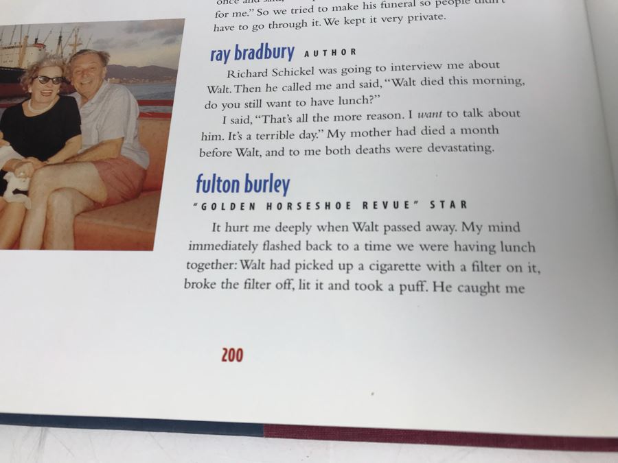 Signed Book: Remembering Walt - Favorite Memories Of Walt Disney By Amy Boothe Green And Howard E. Green Foreword By Ray Bradbury [Photo 13]