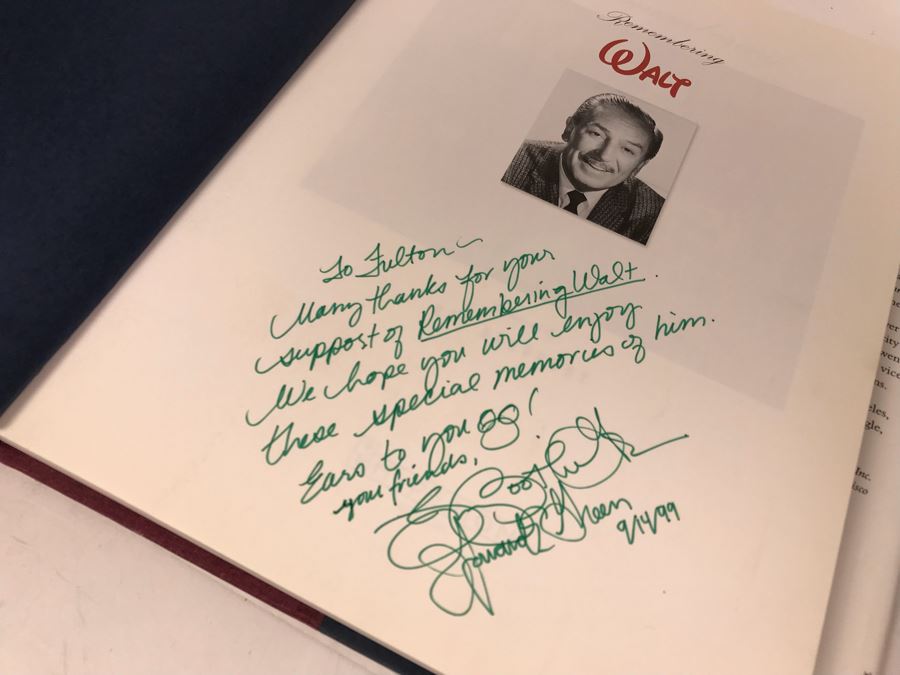 Signed Book: Remembering Walt - Favorite Memories Of Walt Disney By Amy Boothe Green And Howard E. Green Foreword By Ray Bradbury [Photo 7]