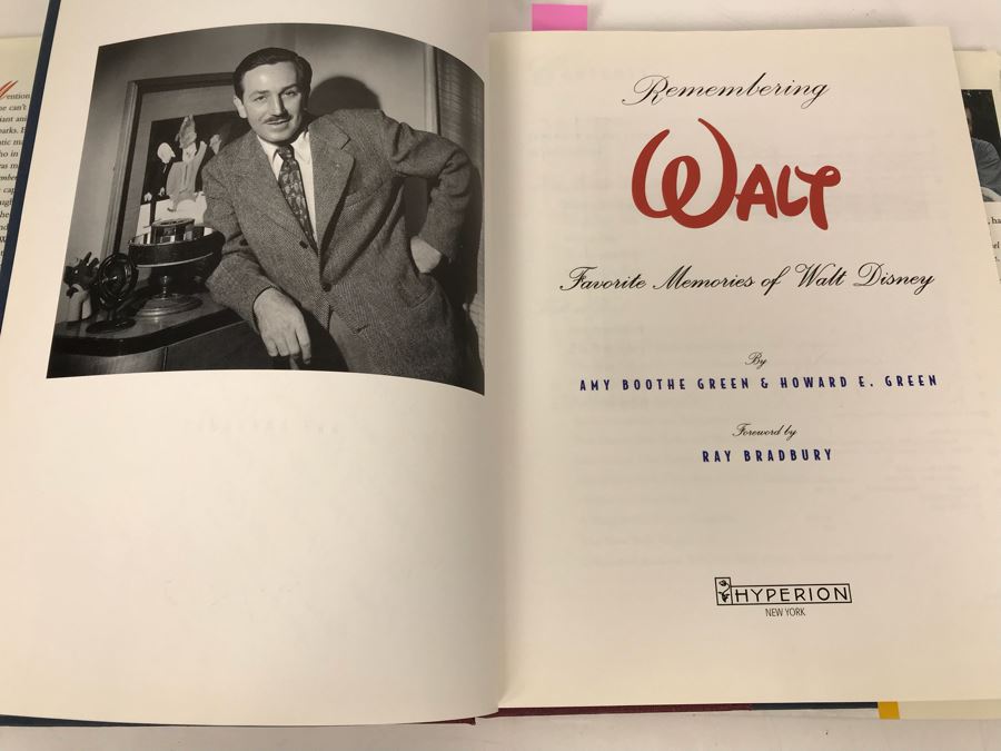 Signed Book: Remembering Walt - Favorite Memories Of Walt Disney By Amy Boothe Green And Howard E. Green Foreword By Ray Bradbury [Photo 9]
