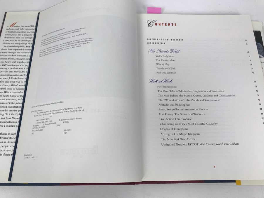 Signed Book: Remembering Walt - Favorite Memories Of Walt Disney By Amy Boothe Green And Howard E. Green Foreword By Ray Bradbury [Photo 10]