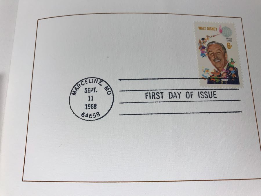 First Day Of Issue Ceremony Program Honoring Walt Disney With First Day Of Issue Stamp 9/11/1968 And Disney World Magazine Nov 1968 Showing Stamp [Photo 11]