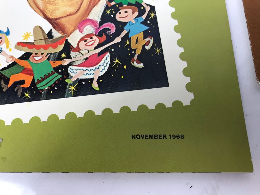 First Day Of Issue Ceremony Program Honoring Walt Disney With First Day Of Issue Stamp 9/11/1968 And Disney World Magazine Nov 1968 Showing Stamp [Photo 6]
