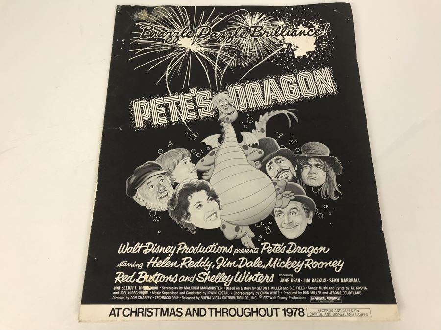 Walt Disney Productions' Pete's Dragon (8) 11 X 14 Full Color Scenes From Movie And Pete's Dragon Movie Program [Photo 2]