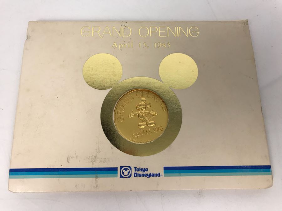 Special Medallion Commemorating Opening Of Tokyo Disneyland In Japan April 15, 1983