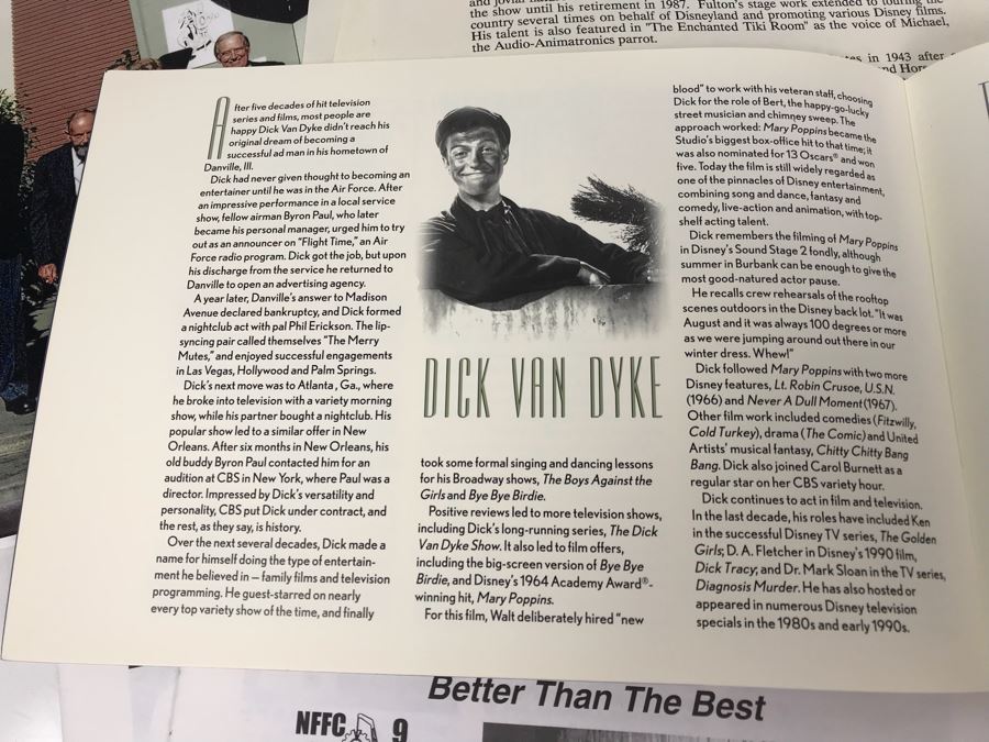 Fulton Burley's National Fantasy Fan Club (NFFC) Disney Legend Award Packet Information Including Award Acceptance Letter, Photos, Newsletters, Bios (See Photos) [Photo 18]