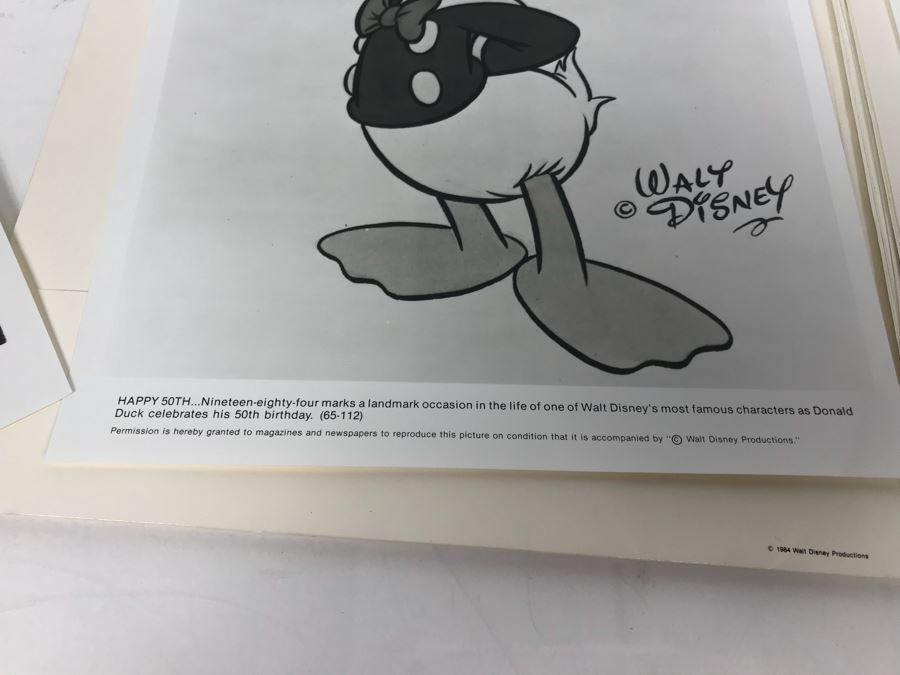 Walt Disney's Donald Duck Happy Birthday 1934-1984 50th Anniversary With (3) 8 X 10 Photos And Historical Overview Of Donald Duck [Photo 7]