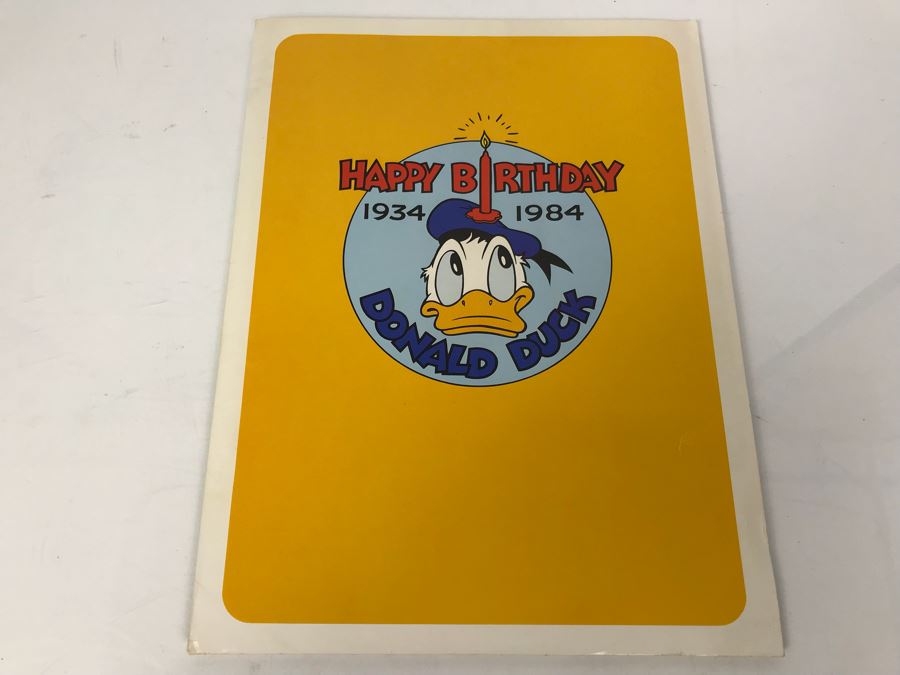 Walt Disney's Donald Duck Happy Birthday 1934-1984 50th Anniversary With (3) 8 X 10 Photos And Historical Overview Of Donald Duck [Photo 2]
