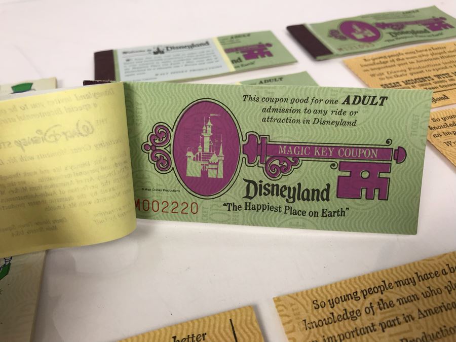 Collection Of Vintage Disneyland Park Tickets Books - See Photos [Photo 14]