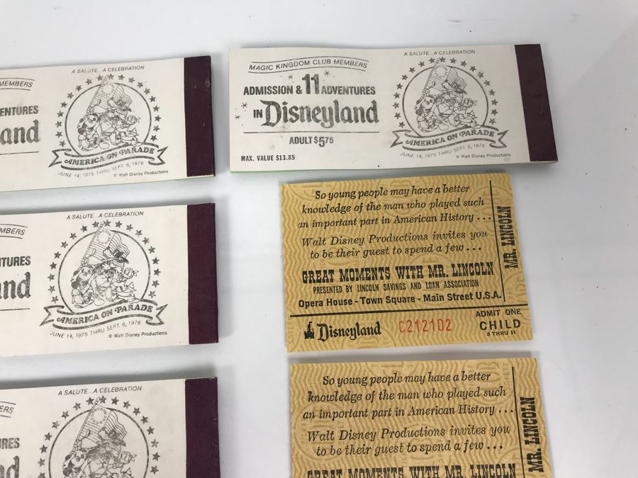 Collection Of Vintage Disneyland Park Tickets Books - See Photos [Photo 3]