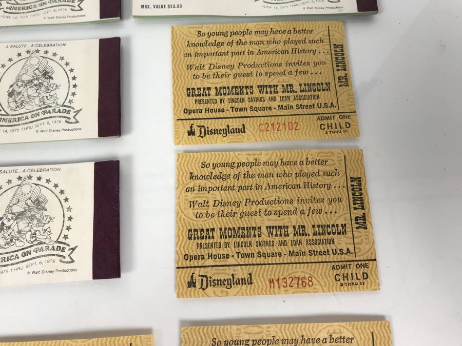 Collection Of Vintage Disneyland Park Tickets Books - See Photos [Photo 4]