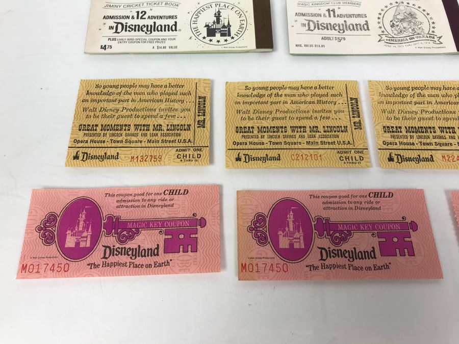Collection Of Vintage Disneyland Park Tickets Books - See Photos [Photo 6]