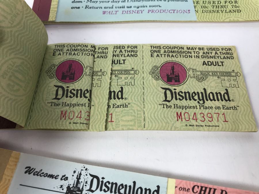 Collection Of Vintage Disneyland Park Tickets Books - See Photos [Photo 14]
