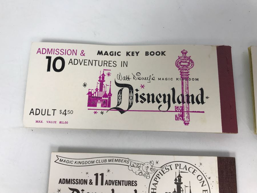 Collection Of Vintage Disneyland Park Tickets Books - See Photos [Photo 2]