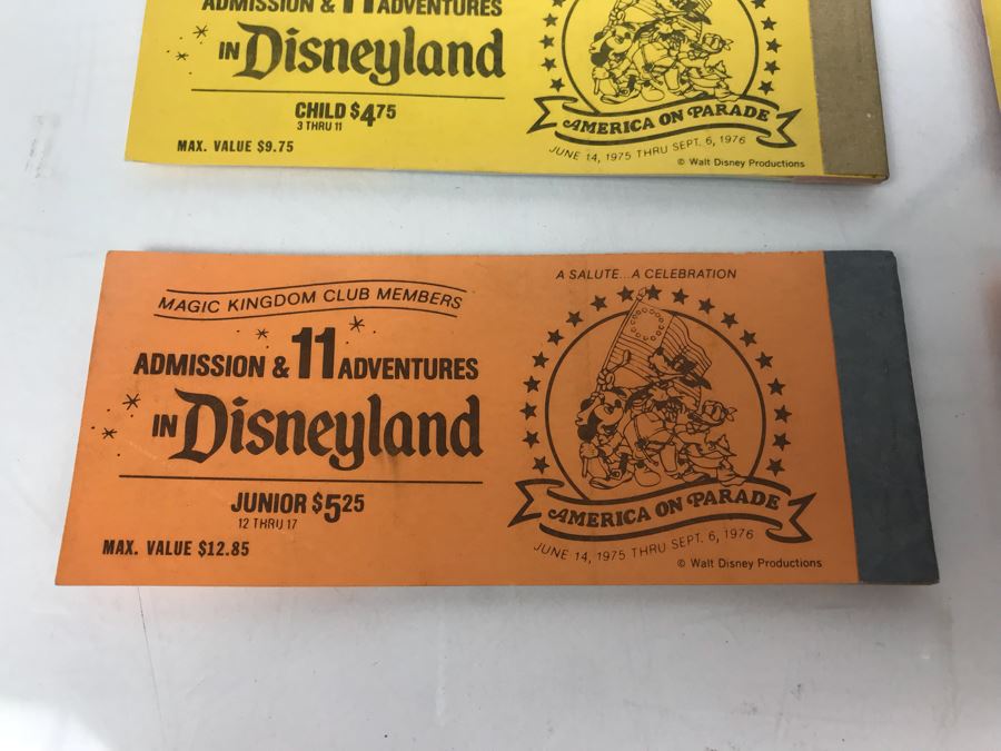 Collection Of Vintage Disneyland Park Tickets Books - See Photos [Photo 5]