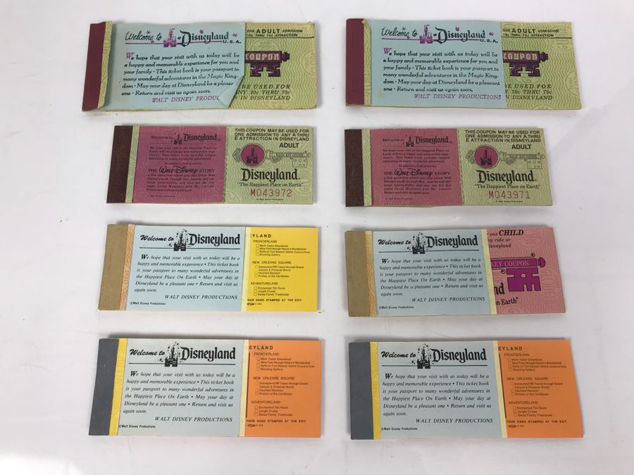 Collection Of Vintage Disneyland Park Tickets Books - See Photos [Photo 6]