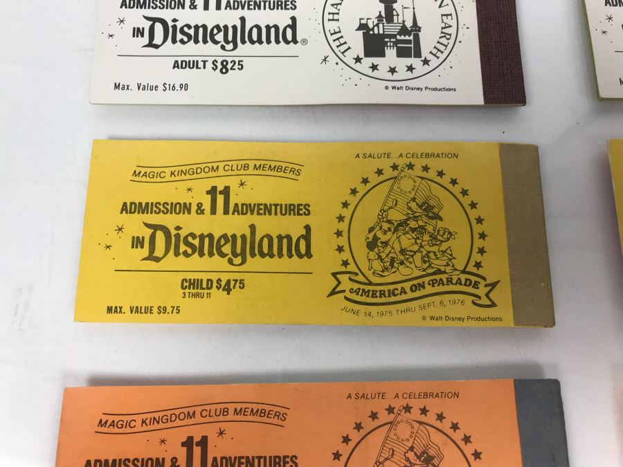 Collection Of Vintage Disneyland Park Tickets Books - See Photos [Photo 4]
