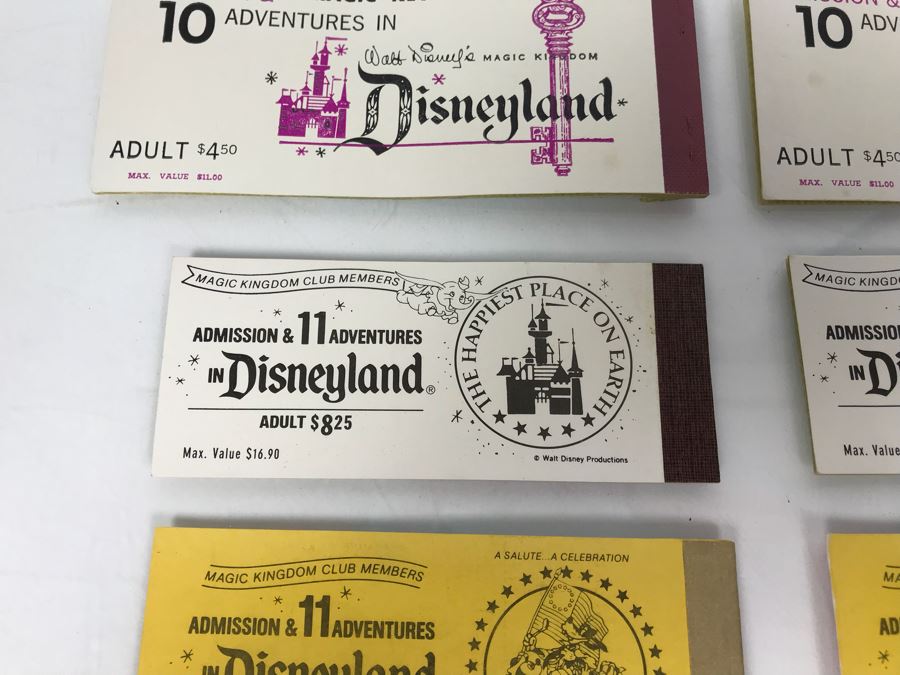 Collection Of Vintage Disneyland Park Tickets Books - See Photos [Photo 3]