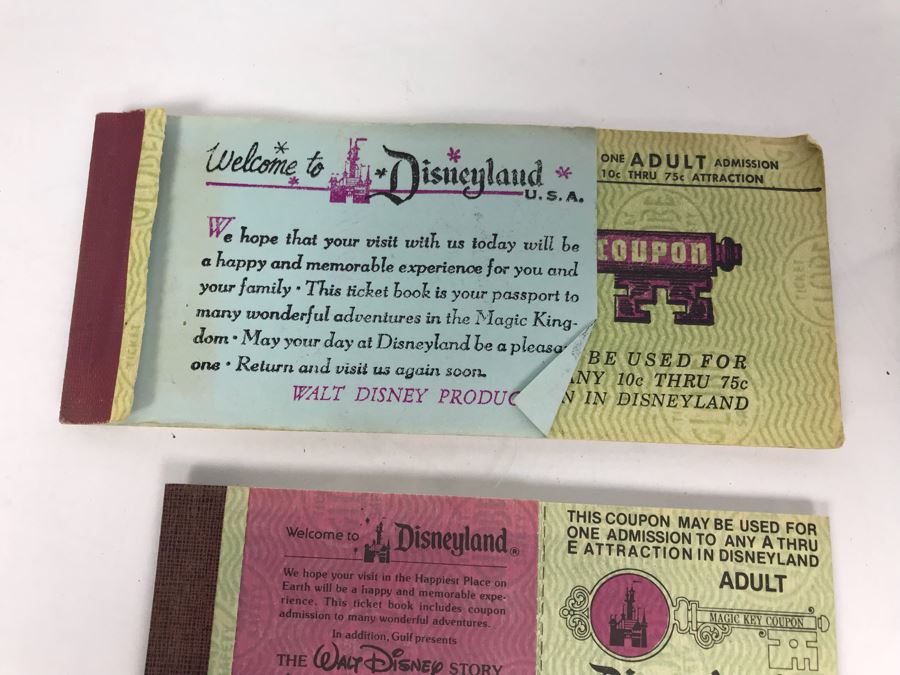 Collection Of Vintage Disneyland Park Tickets Books - See Photos [Photo 7]