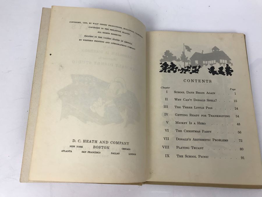 Pre-Disneyland 1939 Book School Days In Disneyville Told By Caroline D. Emerson Illustrated By The Walt Disney Studio [Photo 6]