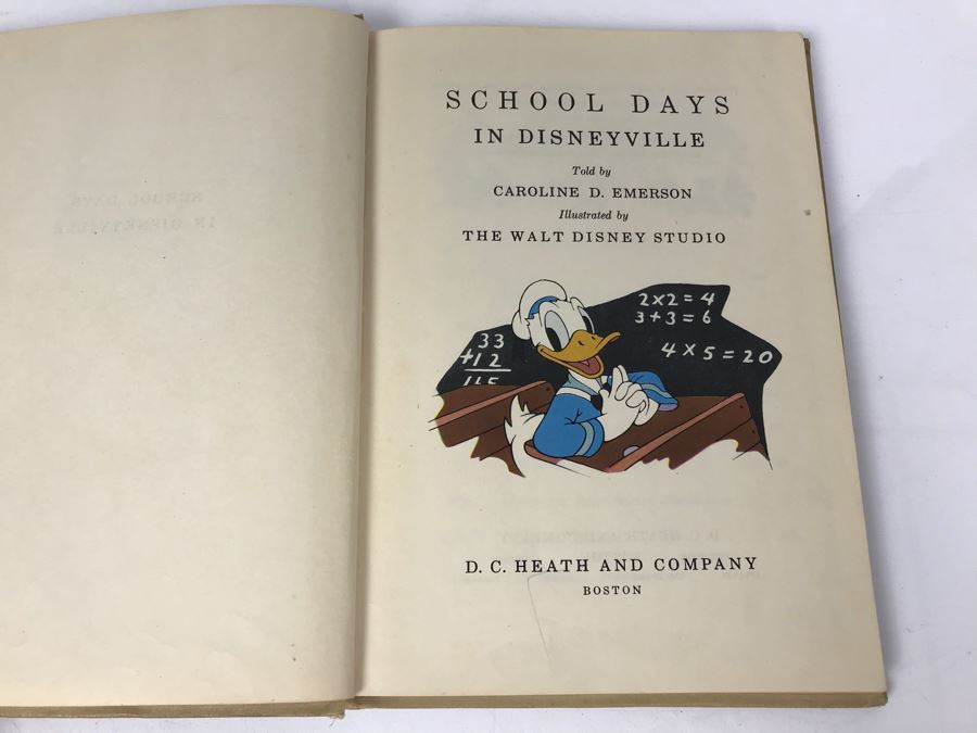 Pre-Disneyland 1939 Book School Days In Disneyville Told By Caroline D. Emerson Illustrated By The Walt Disney Studio [Photo 5]
