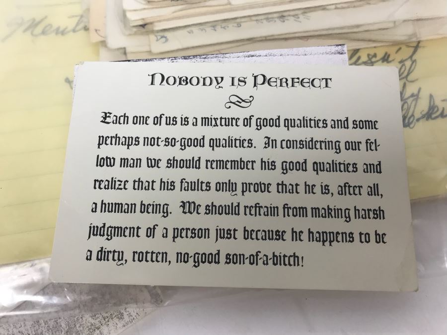 Collection Of Fulton Burley's Jokes And Notes - He Was Also A Comedian [Photo 2]