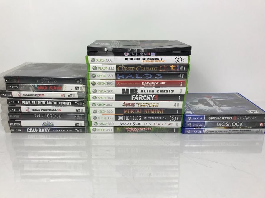 Collection Of (23) PS4, PS3 And XBOX 360 Video Games