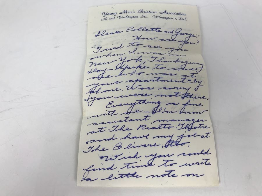 Collection Of Various Letters And Documents From George Hearst And Actress Collette Lyons Including Signed Letters From Lee Mortimer, Joe Sullivan, Actress Aileen Pringle And More (See Photos) [Photo 25]