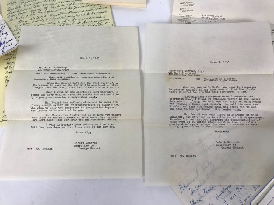 Collection Of Various Letters And Documents From George Hearst And Actress Collette Lyons Including Signed Letters From Lee Mortimer, Joe Sullivan, Actress Aileen Pringle And More (See Photos) [Photo 17]