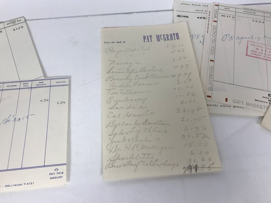 Collection Of Various Receipts, Billing Statements, Banking Checkbooks, Ledgers, W-2 For William Morris Agency For Acting And Notes From George Hearst And Actress Collette Lyons (See Photos) [Photo 28]