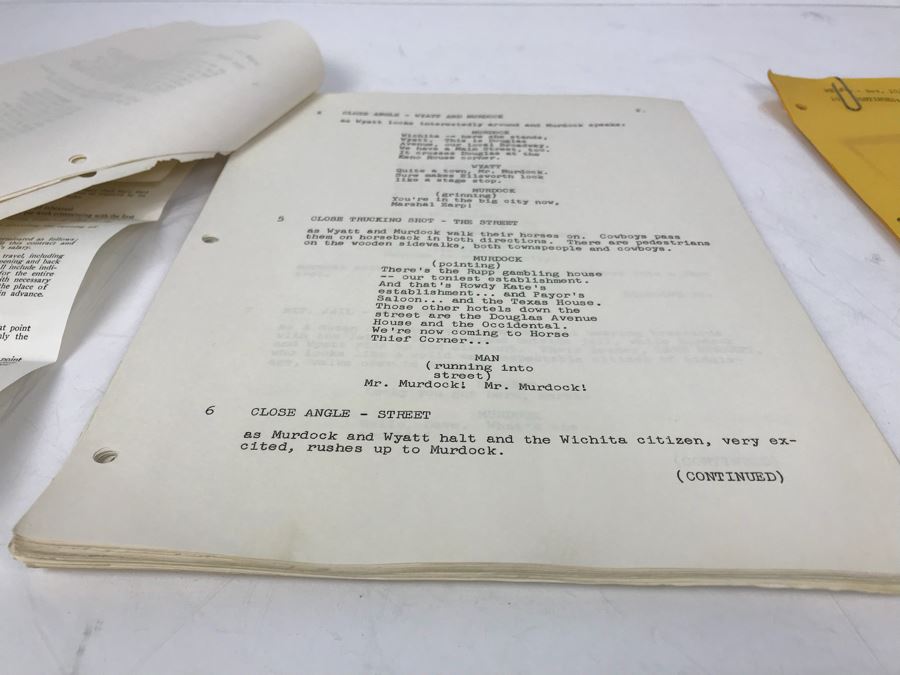 Actress Collette Lyons 1956 Acting Contract For 'Miss Private Eye' And Script For 'The Life And Legend Of Wyatt Earp' Television Play By Frederick Hazlitt Brennan [Photo 6]