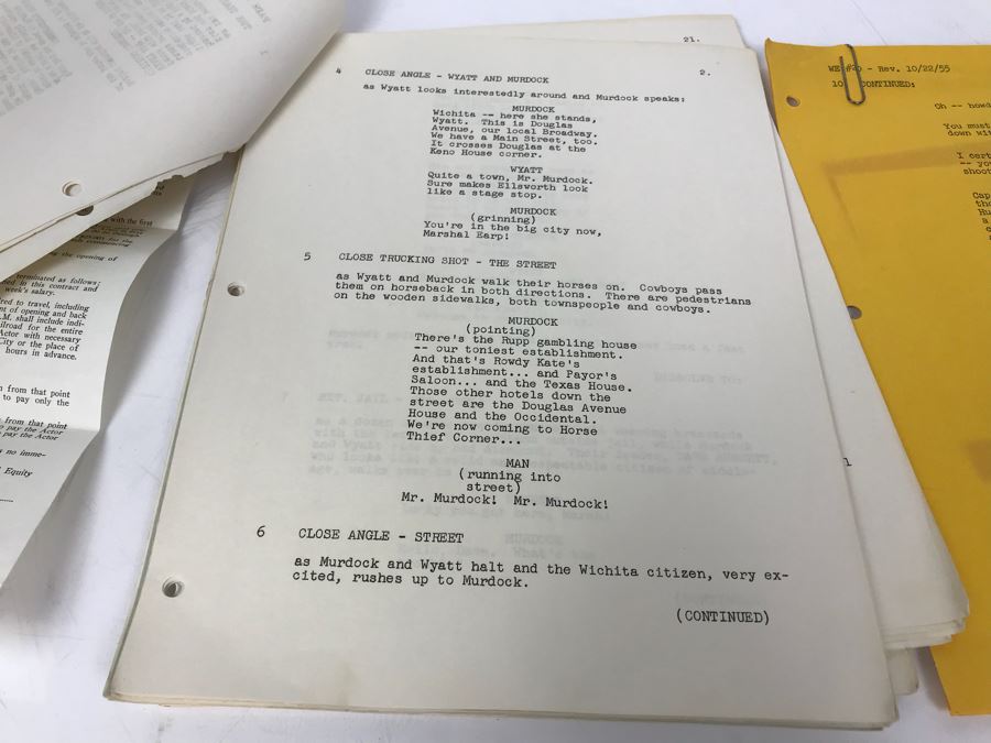 Actress Collette Lyons 1956 Acting Contract For 'Miss Private Eye' And Script For 'The Life And Legend Of Wyatt Earp' Television Play By Frederick Hazlitt Brennan [Photo 5]