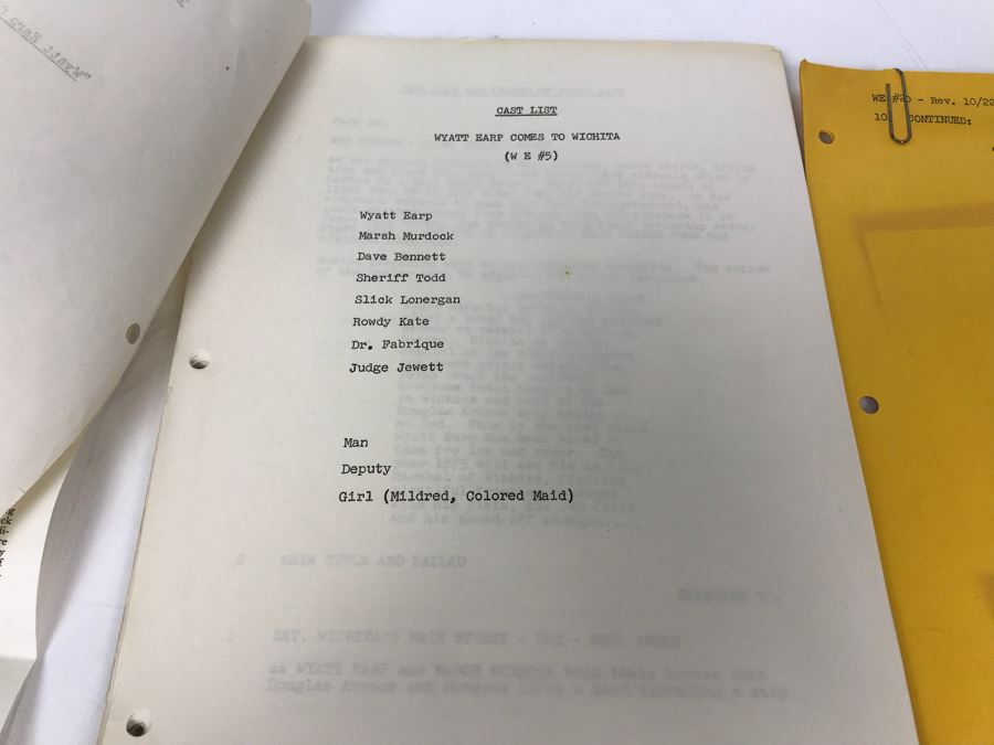 Actress Collette Lyons 1956 Acting Contract For 'Miss Private Eye' And Script For 'The Life And Legend Of Wyatt Earp' Television Play By Frederick Hazlitt Brennan [Photo 3]