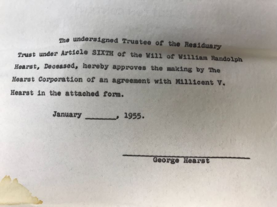 Documents Regarding The Will Of William Randolph Hearst And George Hearst Documents Regarding Divorcing Wives [Photo 2]