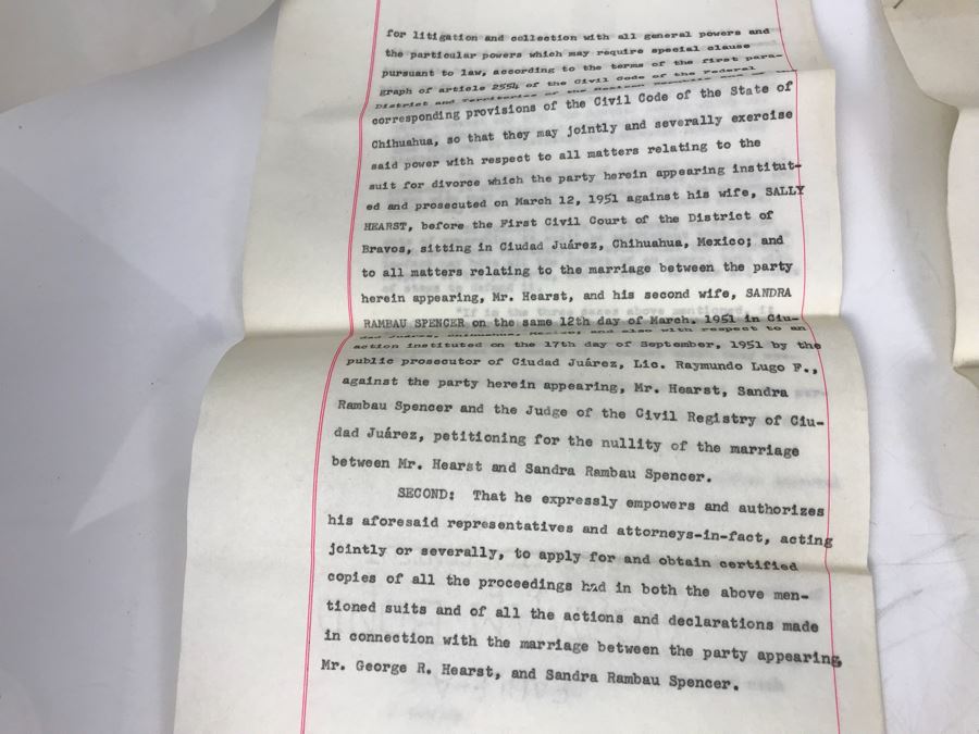 Documents Regarding The Will Of William Randolph Hearst And George Hearst Documents Regarding Divorcing Wives [Photo 9]