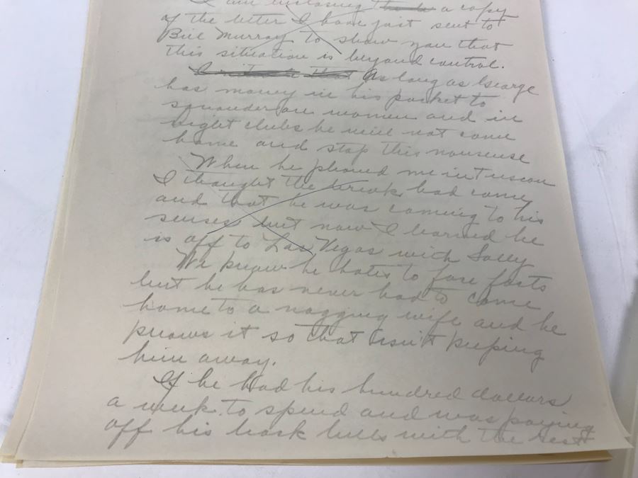 Official Signed Divorce Papers Between Actress Collette Lyons Hearst And George R. Hearst, Heartfelt Handwritten Draft And Typed Letter From Collette Lyons Regarding George Hearst And Other Documents Regarding George Hearst And Collette Lyons Hearst [Photo 27]