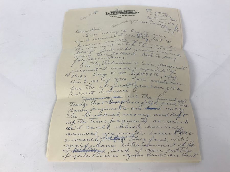 Official Signed Divorce Papers Between Actress Collette Lyons Hearst And George R. Hearst, Heartfelt Handwritten Draft And Typed Letter From Collette Lyons Regarding George Hearst And Other Documents Regarding George Hearst And Collette Lyons Hearst [Photo 43]